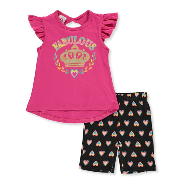 Real Love Girls 2-Piece Bike Shorts Set Outfit